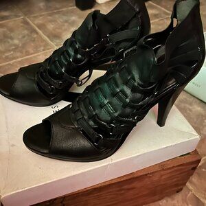 NINE WEST Japer Black Gladiator Women's High Heels